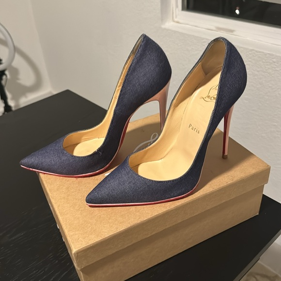 Christian Louboutin So Kate 120 Denim/patent - Picture 4 of 5